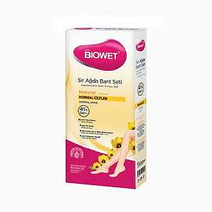 چسب موبر صورت و بدن بایوویت BIOWET مدل natural بسته 20 عددی