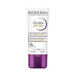 کرم ضد آفتاب بی رنگ بایودرما مدل 50+ Bioderma Cicabio