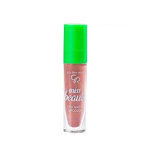 رژ لب مایع شاین گلدن رز مدل Miss Beauty 3D