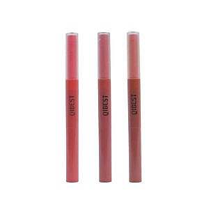 پک 3 عددی رژ لب مایع کی بست شماره 01 Qibest Liquid Lipstick Pack