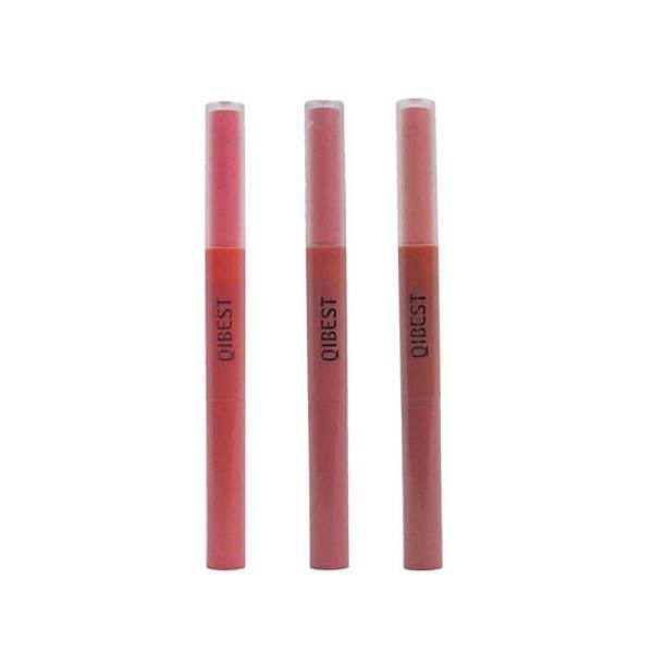 پک 3 عددی رژ لب مایع کی بست شماره 01 Qibest Liquid Lipstick Pack